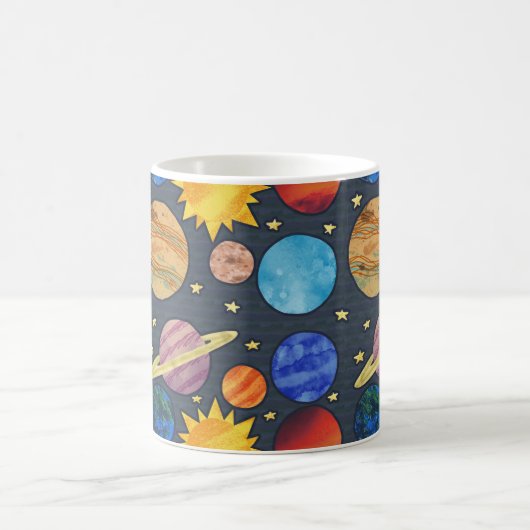 Mug Colorful Planets Space (Centre)