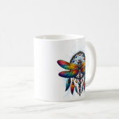 Mug Colorful Psychedelic Dragonfly Dreamcatcher Boho (Devant droit)