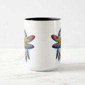 Mug Colorful Psychedelic Dragonfly Dreamcatcher Boho (Centre)