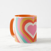 Mug Colorful Retro Hearts with Sparkles | Valentine (Devant gauche)