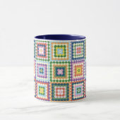 Mug Colorful Retro Mid-Century Mid-Mod Crochet Blossom (Centre)