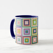 Mug Colorful Retro Mid-Century Mid-Mod Crochet Blossom (Devant gauche)