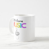 Mug Colorful Treble Clef Apprenons la musique (Devant gauche)
