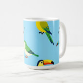 Mug Colorful Tropical Birds Pattern (Devant droit)