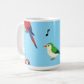 Mug Colorful Tropical Birds Pattern (Devant gauche)