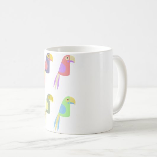 Mug Colorful tropical parrot pattern (Devant droit)