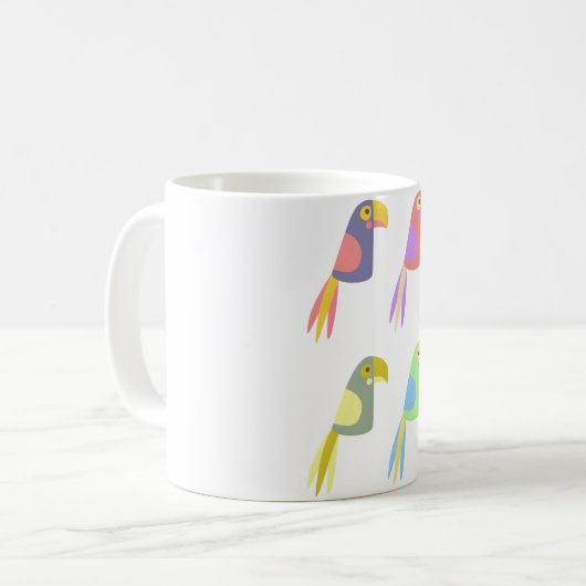 Mug Colorful tropical parrot pattern (Devant gauche)