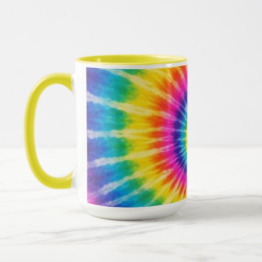 Mug Colorful Tye-Dye Custom Name Gift (Gauche)
