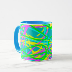 Mug Coloriez Mes Rêves Motif Gribouillage Expressif Ar