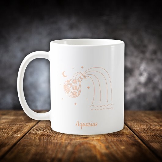 Mug Coloris modifiable Aquarius signe zodiaque