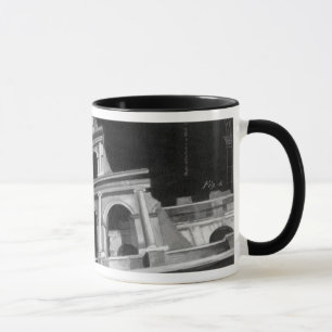 Mug Colosseum romain avec les dessins architecturaux