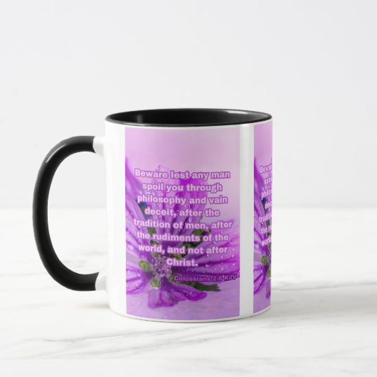Mug Colossiens 2:8 KJV Bible Verse Pic Deux Tones (Gauche)