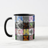 Mug Colourful Butterfly Plaid Tartan Check Design (Gauche)