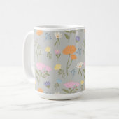 Mug Colourful meadow on grey (Devant gauche)
