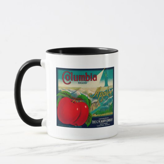 Mug Columbia Apple Crate LabelYakima, WA (Gauche)