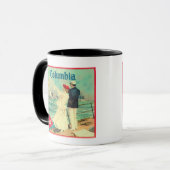 Mug Columbia Orange Étiquette (Devant gauche)