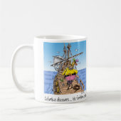 Mug "Columbus découvre ... son côté féminin" (Gauche)