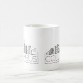 Mug Columbus, Ohio| City Stylisated City Skyline (Centre)