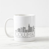 Mug Columbus, Ohio| City Stylisated City Skyline (Gauche)