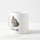 Mug Com-poo-ter Funny Computer Poop Pun (Devant gauche)