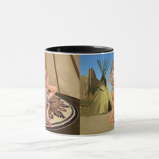 MUG COMBAT DANS UN TEEPEE (Centre)