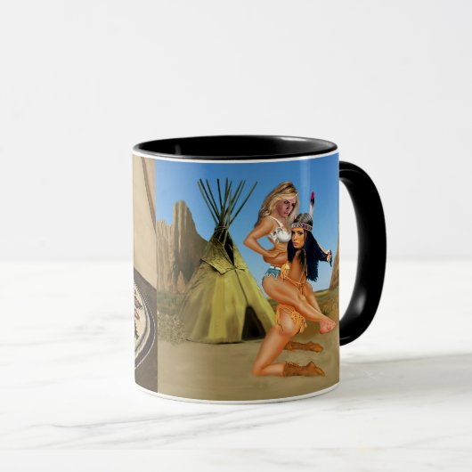 MUG COMBAT DANS UN TEEPEE (Devant droit)