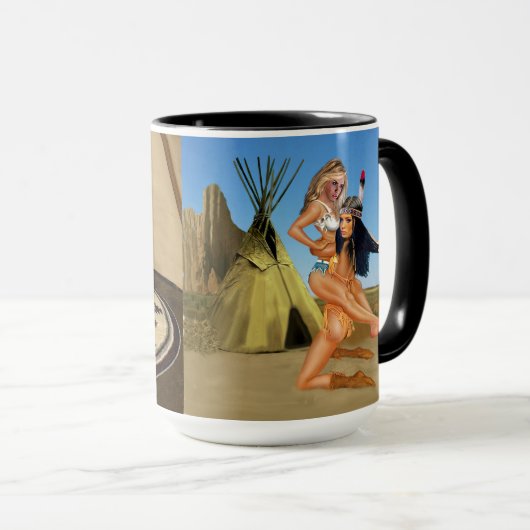 MUG COMBAT DANS UN TEEPEE (Devant droit)