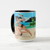 MUG COMBAT DE FILLE PIRATES (Devant gauche)