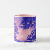 Mug COMBAT DE NAVIRE PIRATE / bleu violet (Centre)