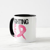 Mug Combat de retour du cancer du sein (Devant gauche)