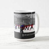 Mug Combat de snowball bipartisan (Devant droit)