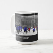 Mug Combat de snowball bipartisan (Devant gauche)