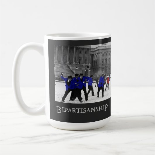 Mug Combat de snowball bipartisan (Gauche)