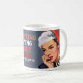 Mug combat, pleurant, culpabilité, boissons (Devant droit)