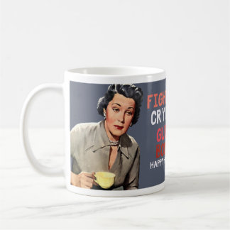Mug combat, pleurant, culpabilité, boissons