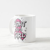 Mug Combats comme une fille | Conception pour la sensi (Devant gauche)