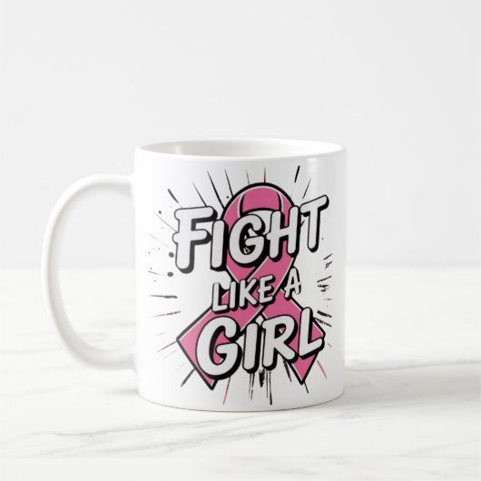 Mug Combats comme une fille | Conception pour la sensi (Gauche)