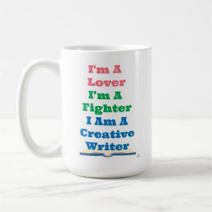 Mug Combattant Amoureux Écrivain Créatif Auteur Devise