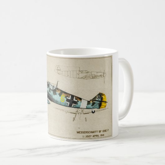 Mug Combattant Bf109 (Devant droit)