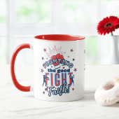 Mug Combattre le bon combat de la foi Red Blue Winner