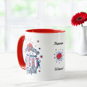 Mug Combattre le bon combat de la foi Red Blue Winner