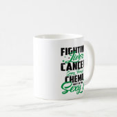 Mug Combattre le don de sensibilisation au cancer du f (Devant droit)