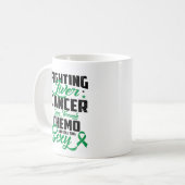 Mug Combattre le don de sensibilisation au cancer du f (Devant gauche)