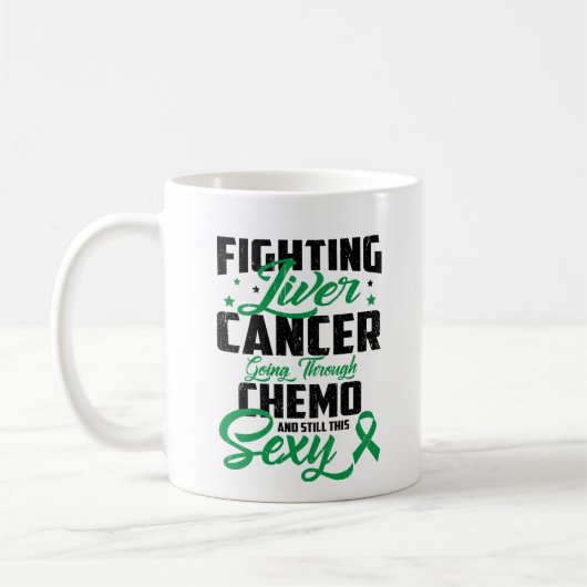 Mug Combattre le don de sensibilisation au cancer du f (Gauche)