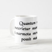 Mug Combien de bois un mandrin de marmotte d'Amérique (Devant gauche)