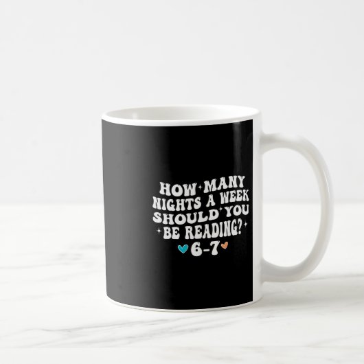Mug Combien de nuits de lecture 67 Meme drôle Six Sept (Droite)