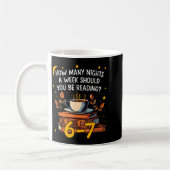 Mug Combien de nuits par semaine devriez-vous lire 6 7 (Gauche)