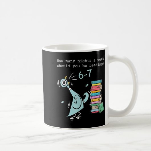 Mug Combien de nuits par semaine devriez-vous lire 6–7 (Droite)