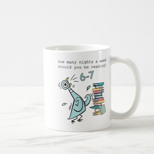 Mug Combien de nuits par semaine devriez-vous lire 6 7 (Droite)