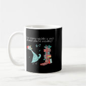 Mug Combien de nuits par semaine devriez-vous lire 6-7 (Gauche)